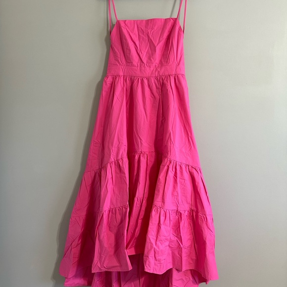 Pink High-Low Midi Dress - Picture 3 of 5